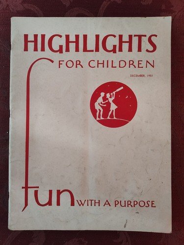 Rare HIGHLIGHTS Children’s Magazine December 1951 Activities Stories Puzzles!