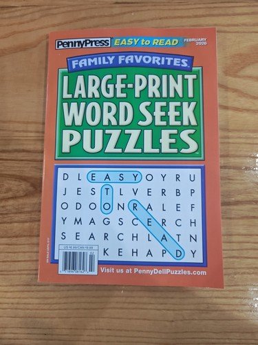 Penny Press Family Favorites Large Print Word Seek Puzzles May 2026 – BRAND NEW