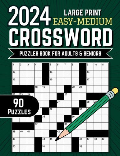 Easy Crossword Puzzle Book for Adults & Seniors Large Print