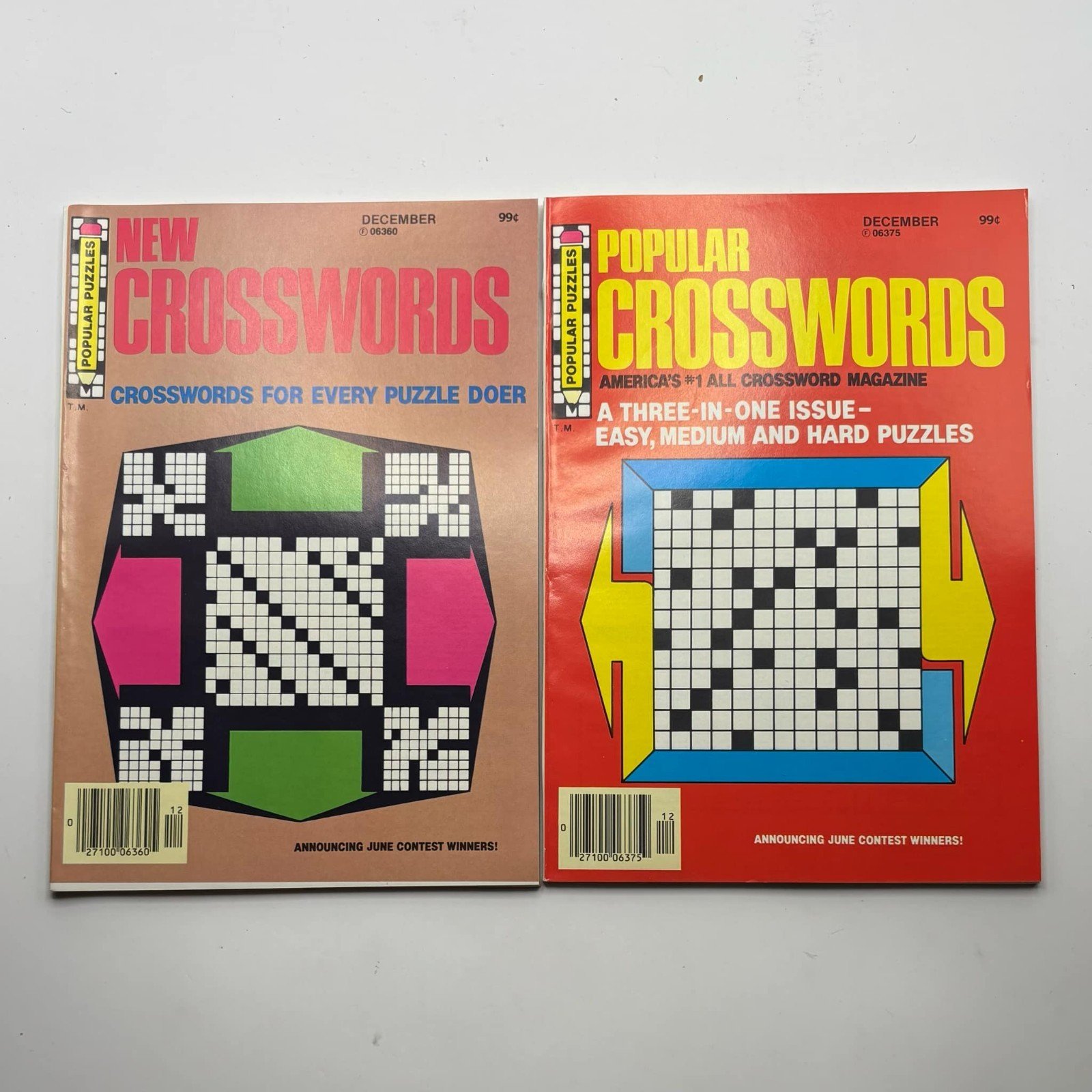 Vintage 1981 Crossword Puzzles Books – Unused Old Warehouse Stock