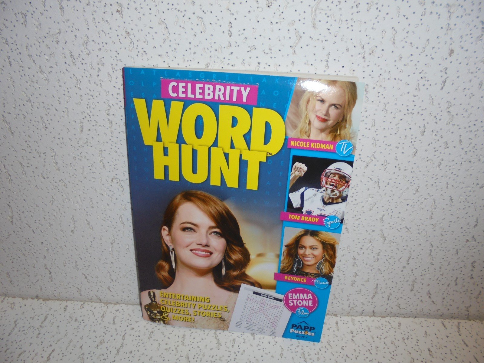 Celebrity Word Hunt Puzzle Book  (Tom Brady Beyonce …Many More )
