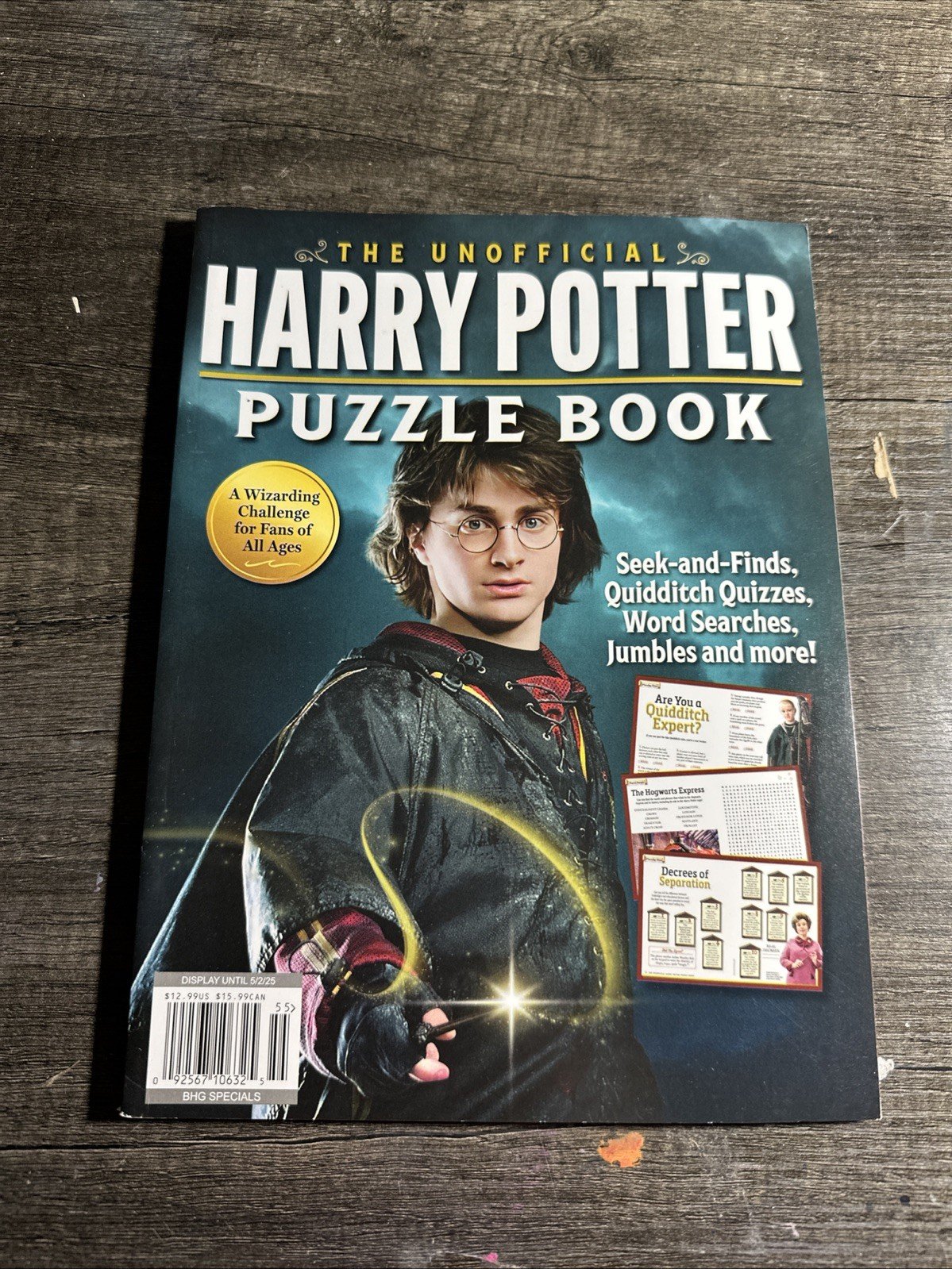 The Unofficial Harry Potter Puzzle Book 2025 *NEW* Seek Find Quizzes Word Search