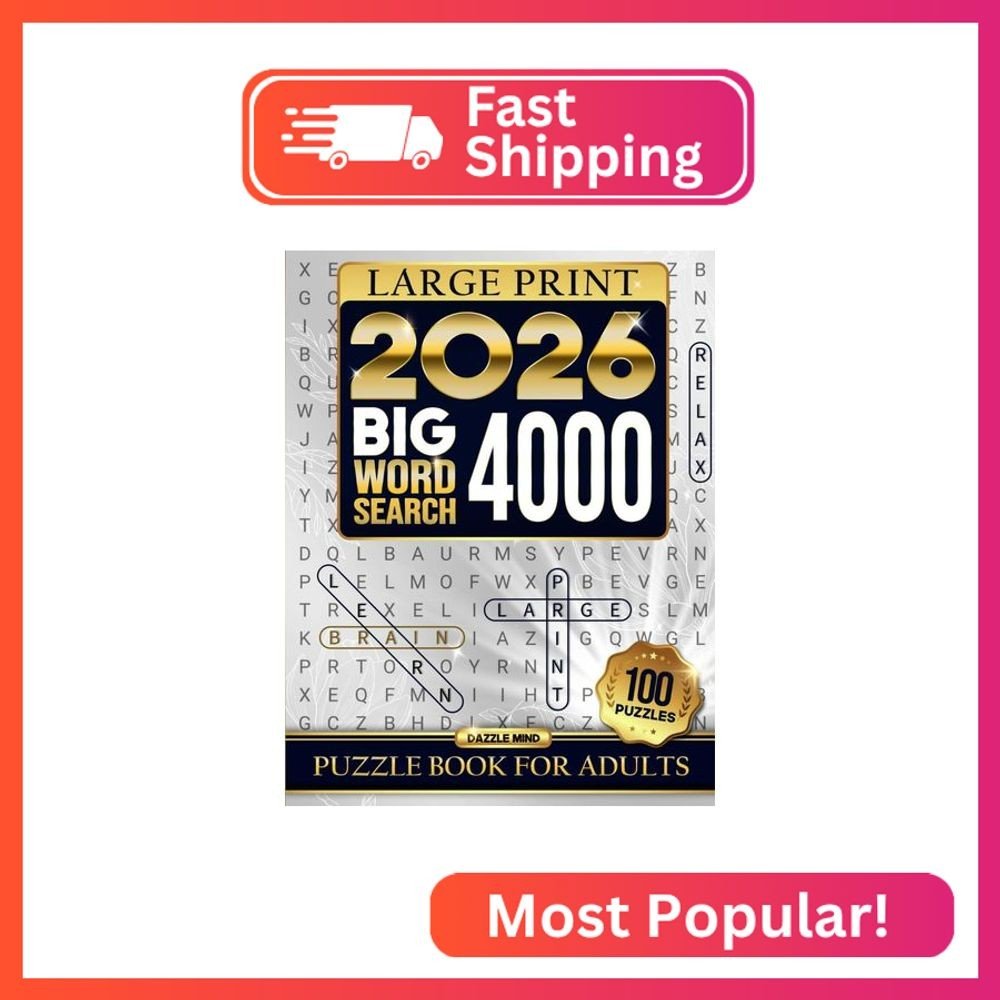 Word Search Books for Adults Large Print Puzzle: Big Word Find Puzzles for Adult