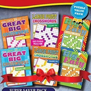 KAPPA Super Saver LARGE PRINT Crosswords Puzzle Pack-Set of 6 Books - Paperback