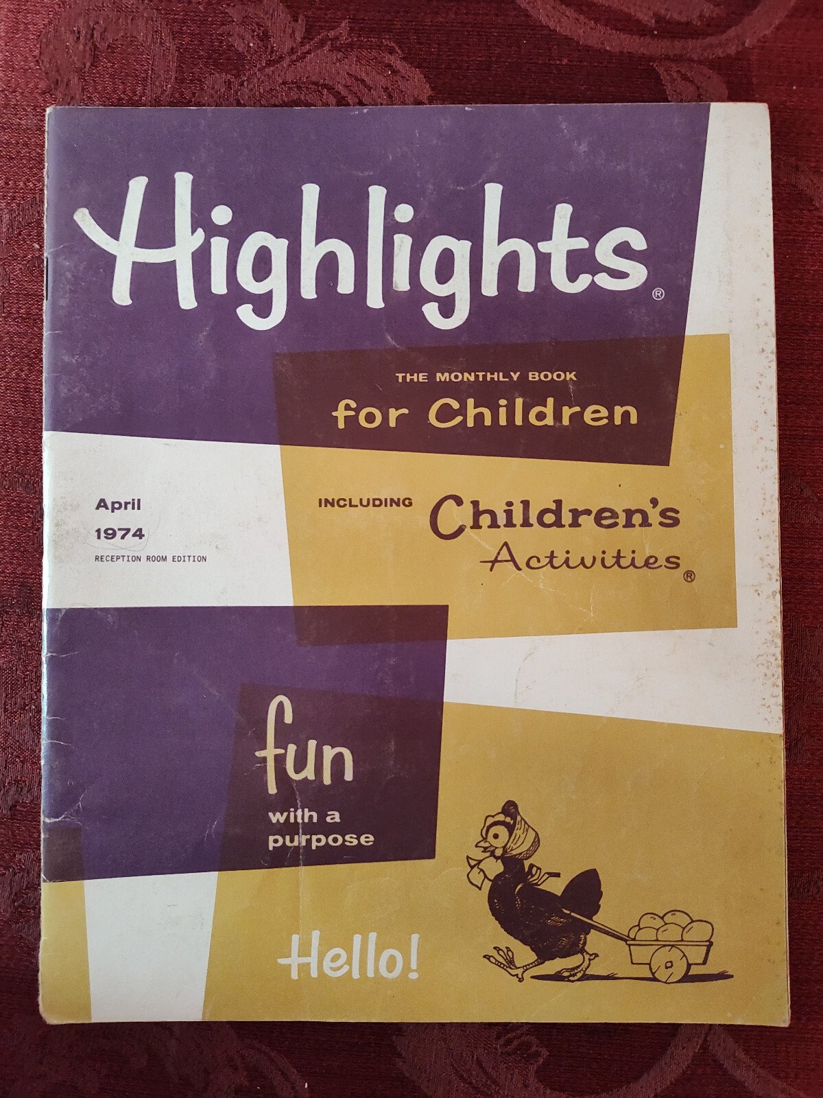 Rare HIGHLIGHTS Children’s magazine April 1974 Stories Activities Puzzles!