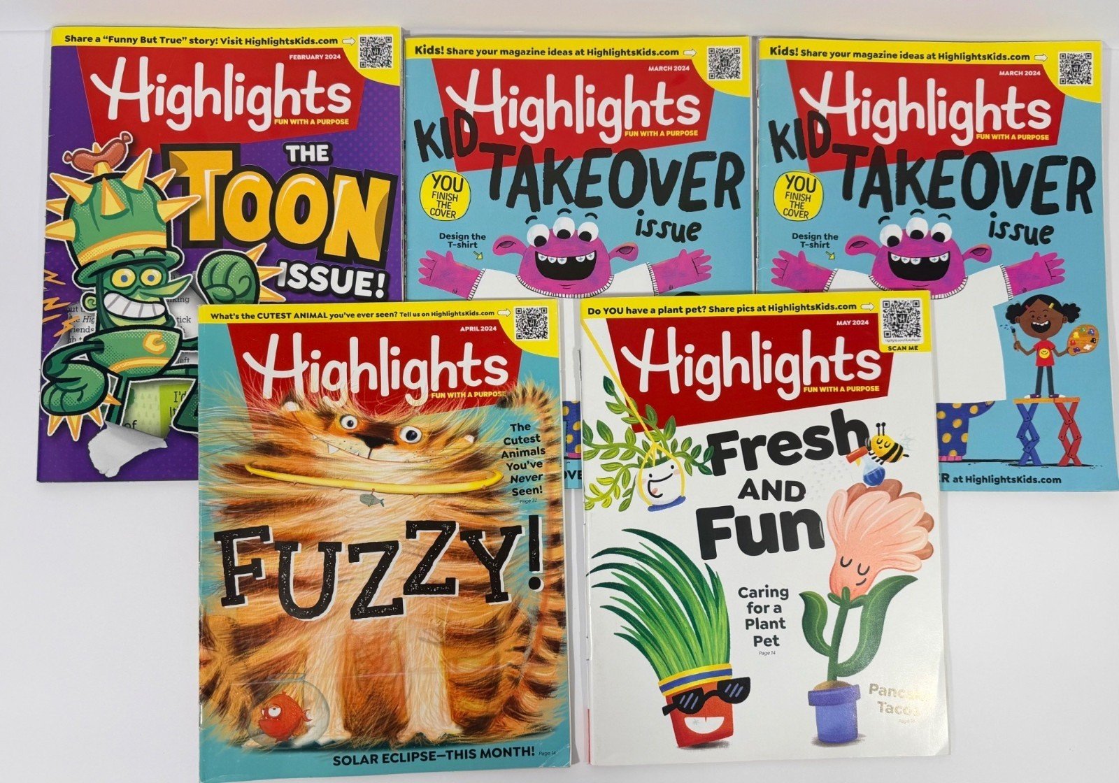 Highlights Magazine for Children 12 Issues Plus Puzzle Book Year 2024 Crafts Sci