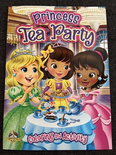Princess Tea Party Coloring And Activity Book Puzzles Games CrownJewlz Kidz