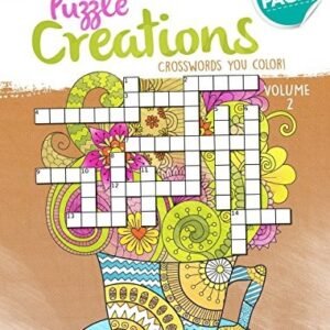 PUZZLE CREATIONS: CROSSWORDS YOU COLOR! VOLUME 2 By Art Unplugged **Excellent**