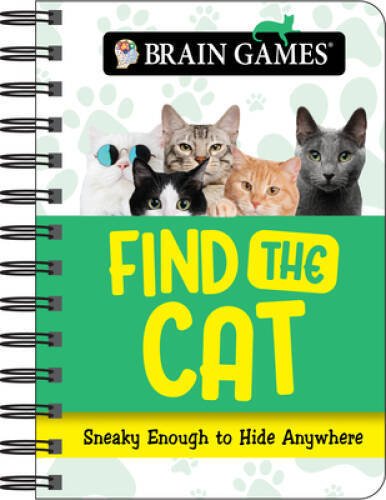 Brain Games Mini – Find the Cat – Spiral-bound – VERY GOOD