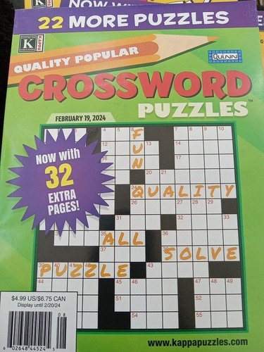 Quality Popular Crossword Puzzles