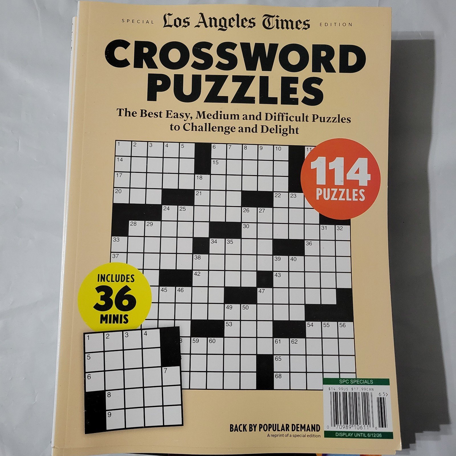 CROSSWORDS Puzzles: Los Angeles Times Magazine 2026 ~ 114 Puzzles! ~ 36 Minis