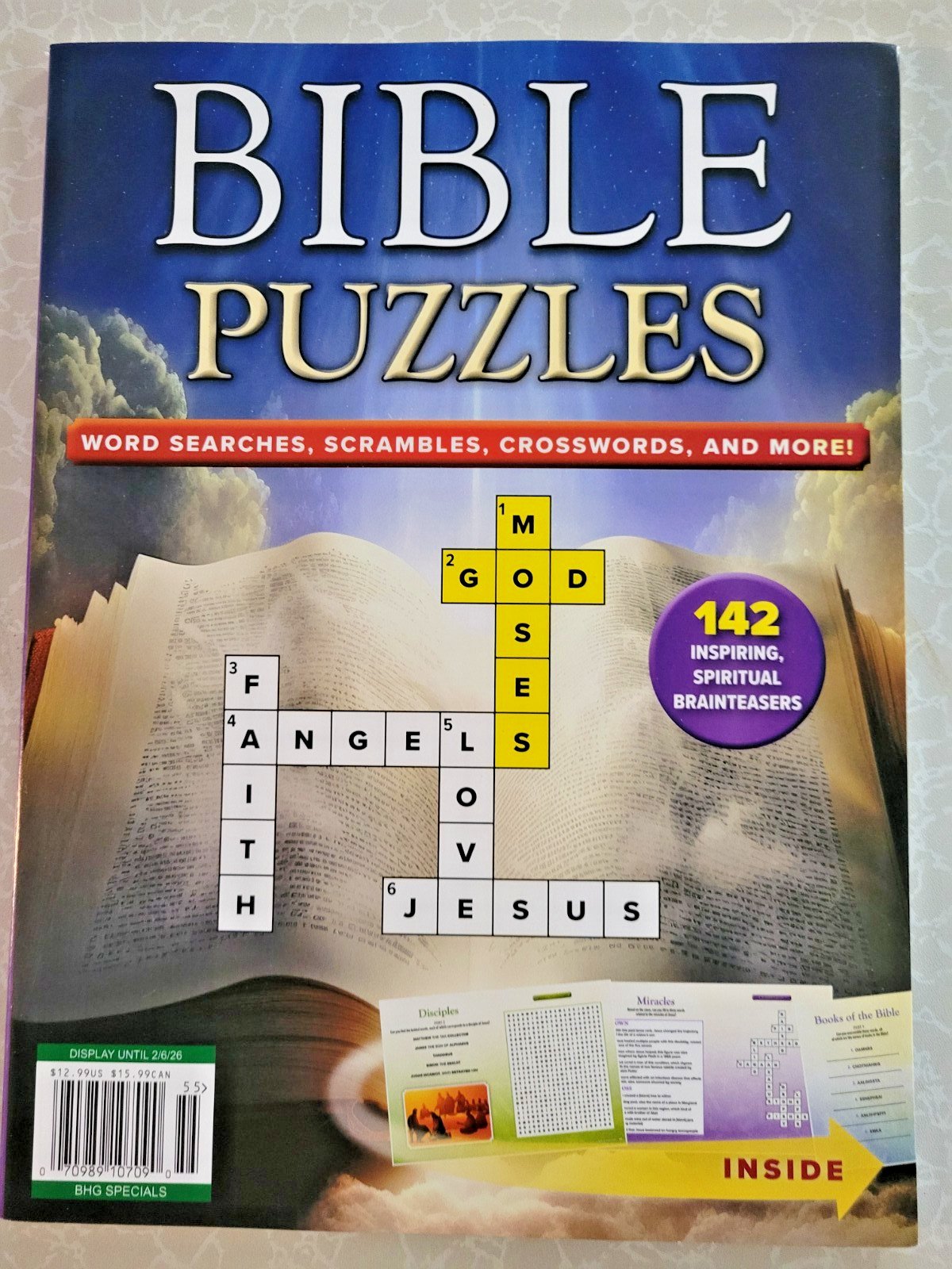 BIBLE Puzzles – 142 Puzzles-Inspiring, Spiritual Stocking Stuffer -Current Issue