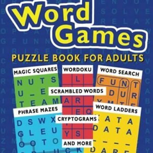 WORD GAMES PUZZLE BOOK FOR ADULTS: LARGE PRINT 101 PUZZLES By Kat Andrews NEW