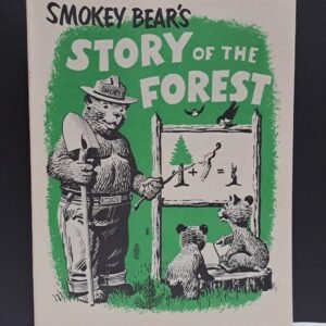 1957 Smokey Bear's STORY OF THE FOREST Child's Activity Coloring Work Book Vtg
