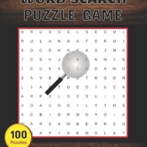Word Search Puzzle Game 100 Puzzles Book For Adult Large Print With Solutions: W