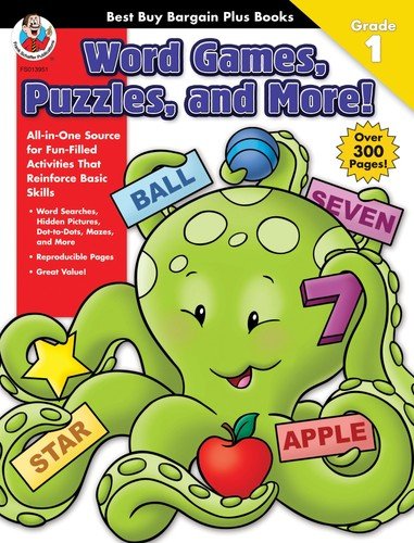 Word Games, Puzzles, and More!, Grade 1 (Best Buy Bargain Books) – paperback…