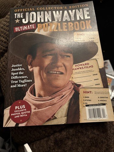 The John Wayne Ultimate Puzzle Book Official Collector’s Edition 2023 VG Cond.
