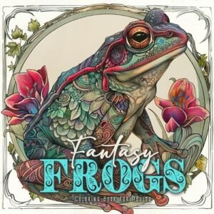 Monsoon Publishing Fantasy Frogs Coloring Book for Adults (Paperback)
