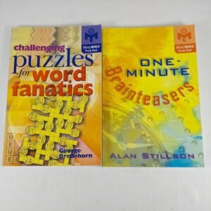 Challenging Puzzles for Word Fanatics & One-Minute Brainteasers Mensa Book Lot