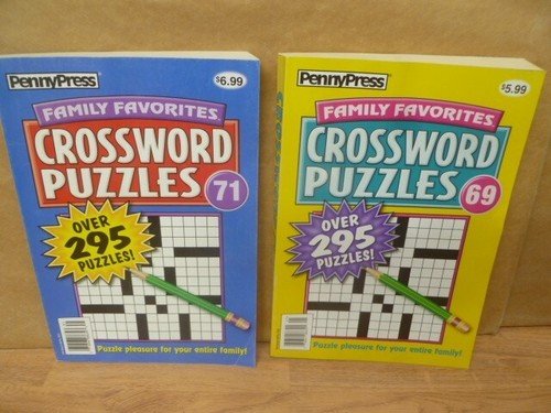p31 Lot of (2) LARGE CROSSWORD Puzzle Books; Paperback NOS