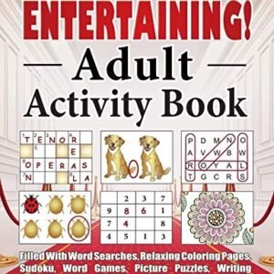 ENTERTAINING! ADULT ACTIVITY BOOK: FILLED WITH WORD By J K Timmet **BRAND NEW**