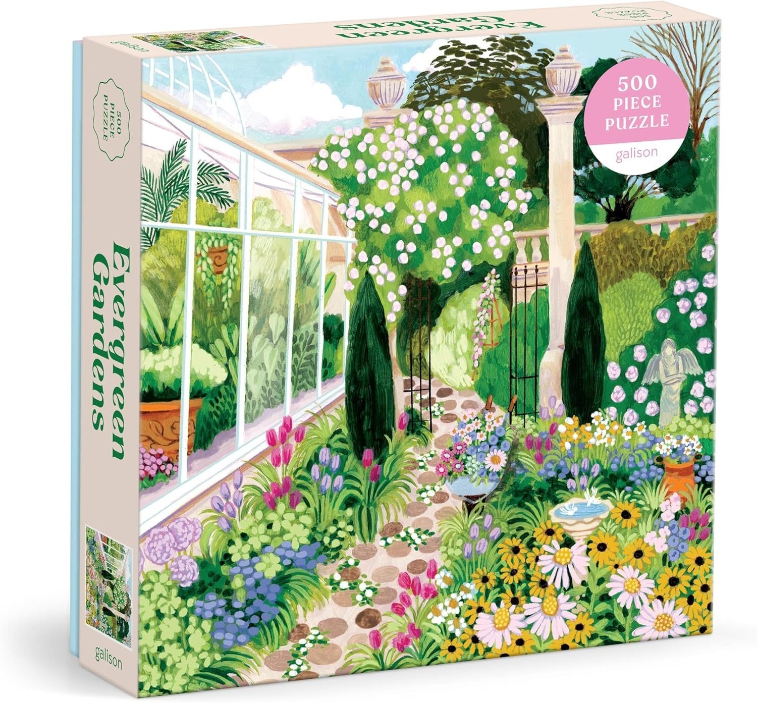 Evergreen Gardens 500 Piece Puzzle by Galison (2026, Merchandise, Other)