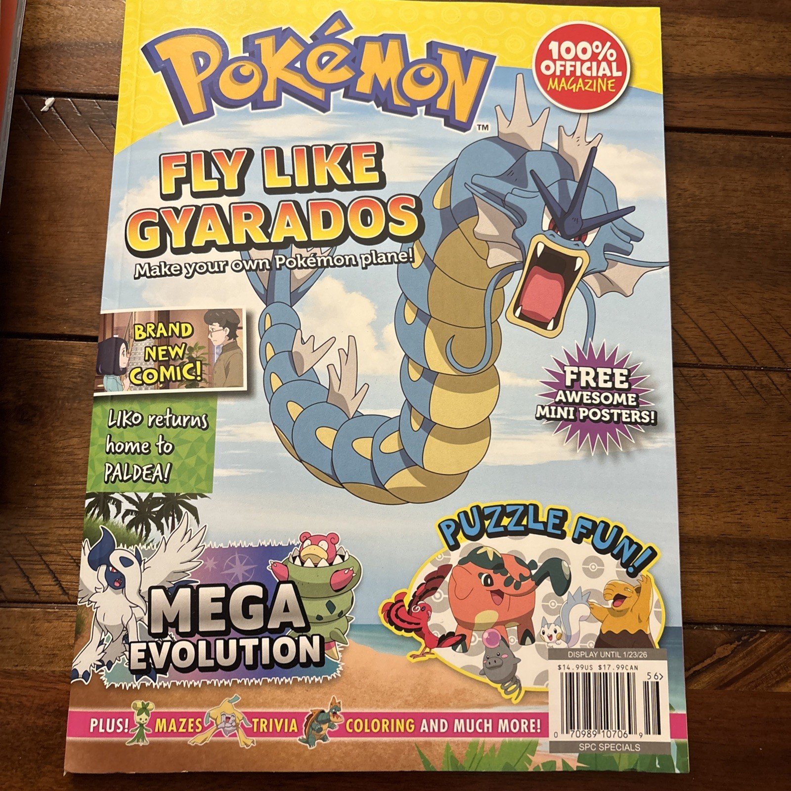 Official POKÉMON MAGAZINE 2025 ~ Fly Like Gyarados ~ Puzzles  Pokemon