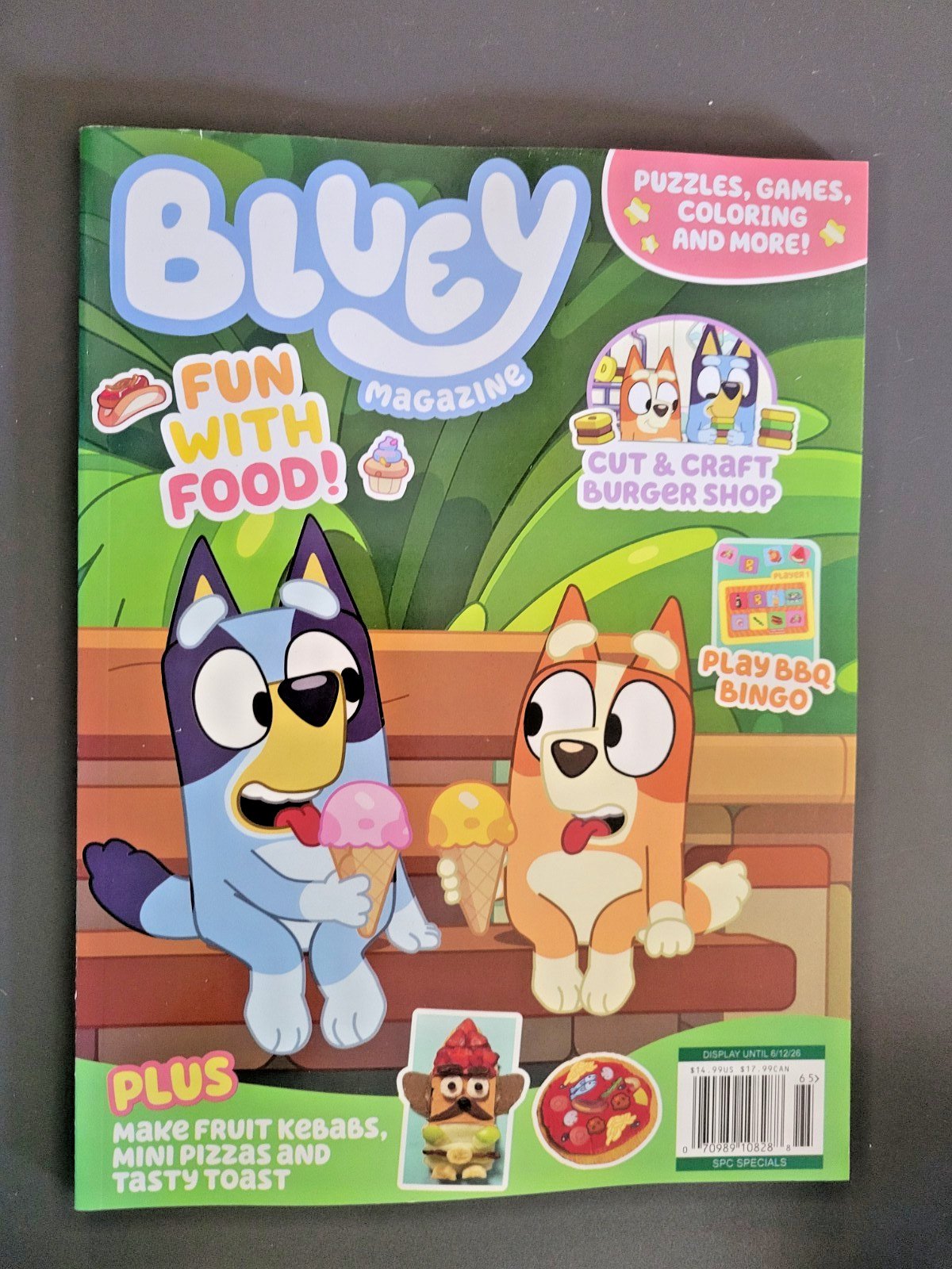 Bluey Magazine – Spring Issue – Fun With Food! – Puzzles-Games-Coloring-More!