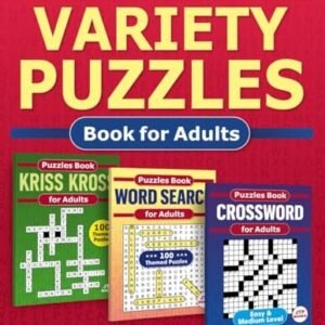3-in-1 Variety Puzzles Book for Adults -..., Books, JTP