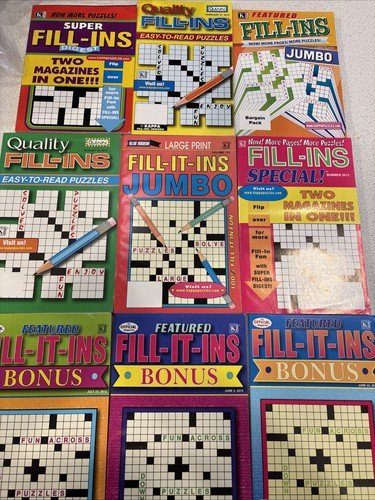 Lot of 3 Word Find & Circle Puzzle Books, Large Print and Jumbo, Kappa, NEW