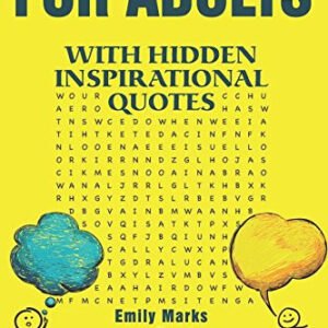 100+ WORD SEARCH FOR ADULTS: WITH HIDDEN INSPIRATIONAL By Emily Marks BRAND NEW