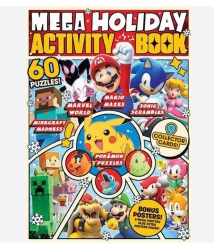 Mega Holiday Activity Book / 60 Puzzles, Bonus Posters, 9 Collector Cards!