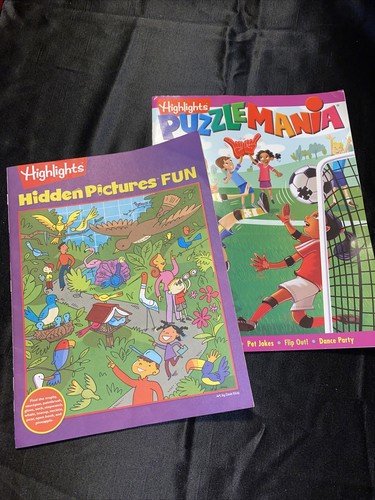 highlights puzzle mania And Hidden Picture Fun Books GUC