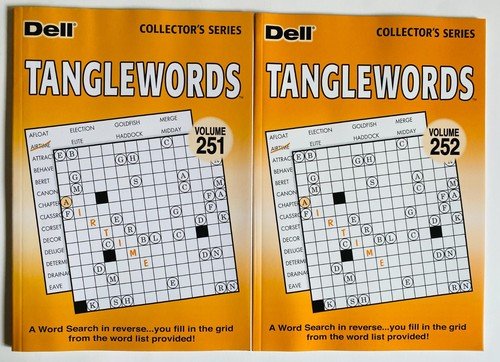 Lot of 2 TANGLEWORDS Penny Press Variety Puzzles Dell (Letterboxes) word search