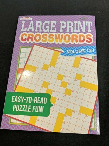 Large Print Crosswords Book Volume 121 Paperback Easy To Read New