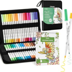 Adult Coloring Book 30 Patterns with 40 Colors Paper-Friendly Markers 230Gsm Spi
