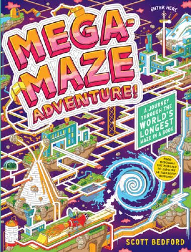 Mega-Maze Adventure! (Maze Activity Book for Kids Ages 7+): A Journe – VERY GOOD