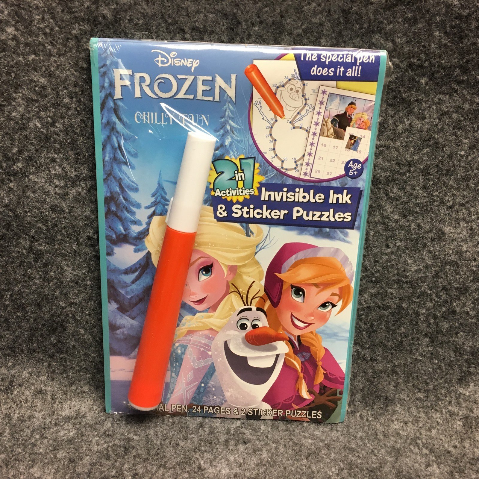Disney Frozen Chilly Fun Invisible Ink & Sticker Puzzles 2-In-1 Activities Book
