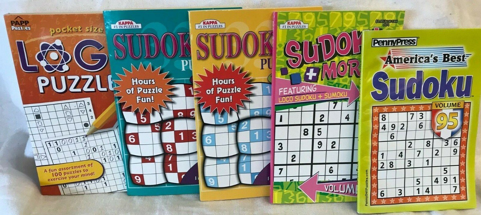 Sudoku & Logic Puzzles Books 4 to Choose from List NEW FREE SHIP