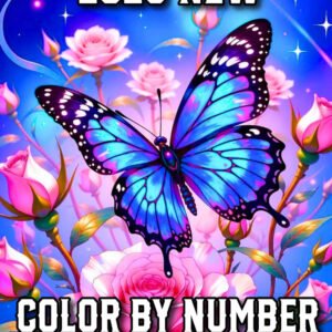 2026 New Color by Number Coloring Book: Large Print Beautiful Color By Number Co