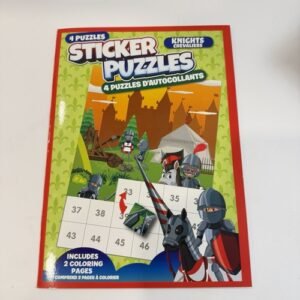Knights 4 Puzzles Sticker Puzzles Book With Coloring Pages For Kids