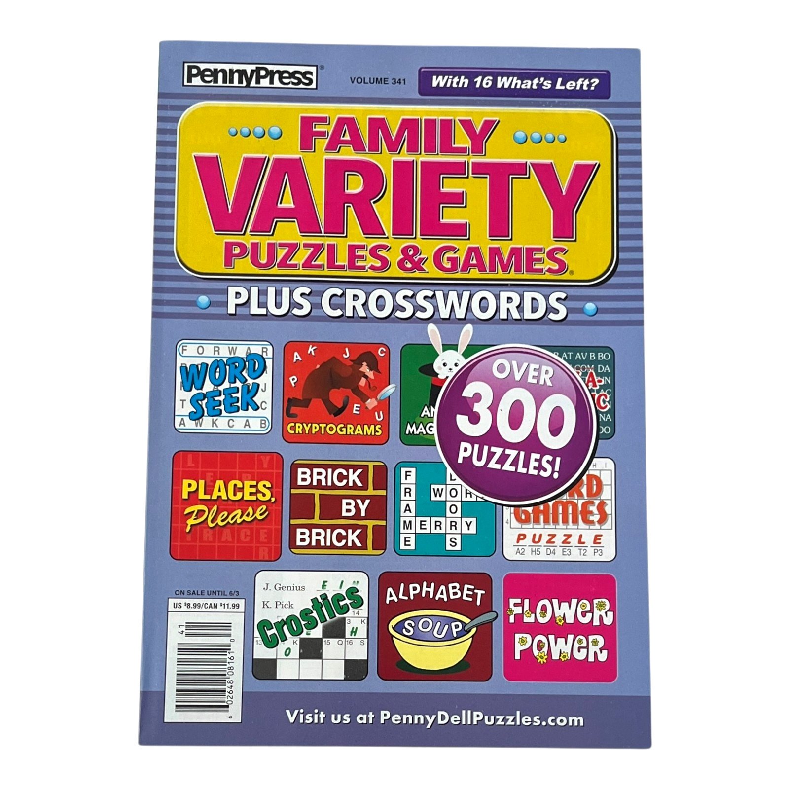 PennyPress Family Variety Puzzles & Games Volume 341 Book