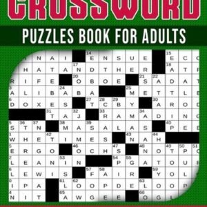 Crossword Puzzles Book For Adults: 100 relaxing and challenging Puzzles With Sol