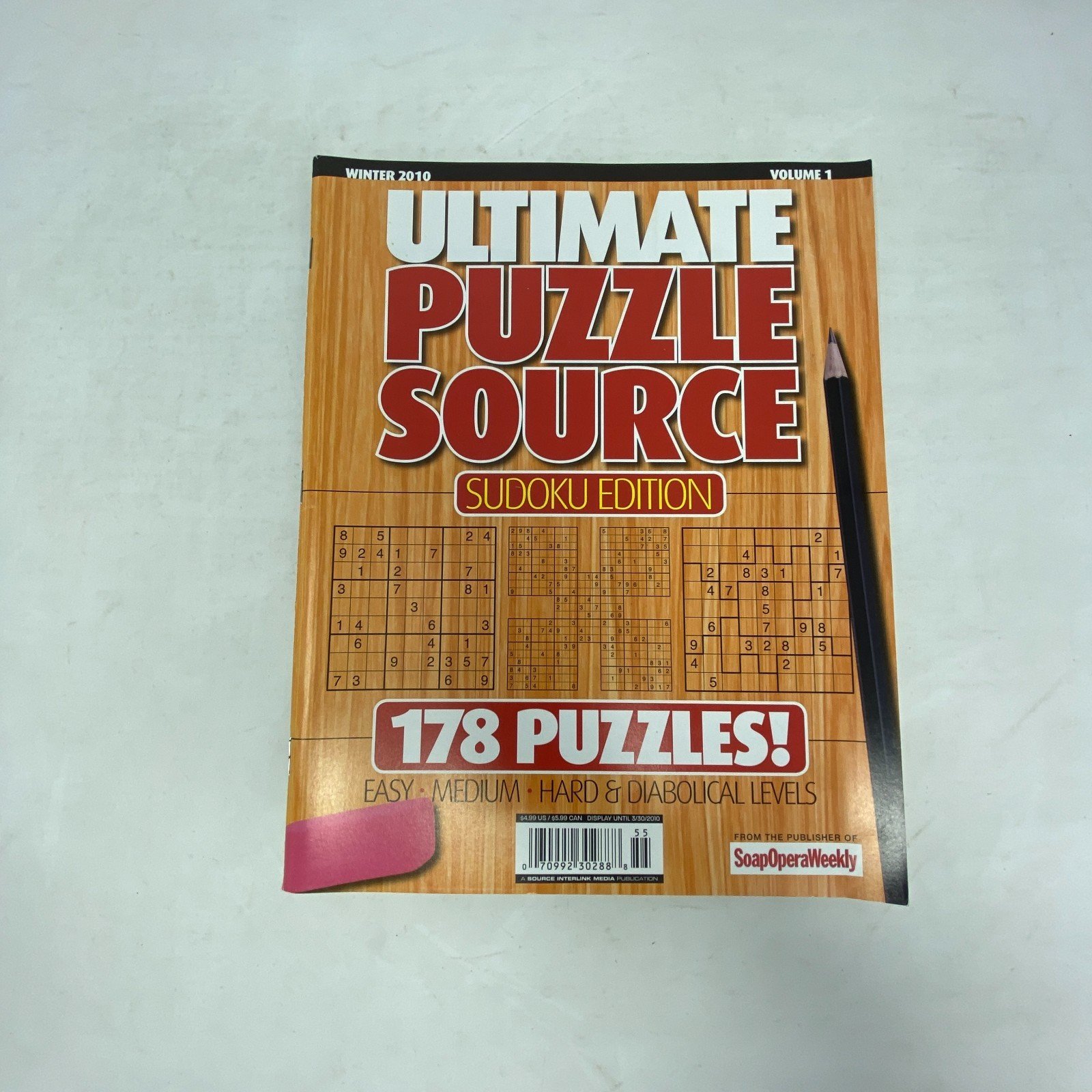 Ultimate Puzzle Source SUDOKU EDITION Puzzle Book Vol 1 NEW