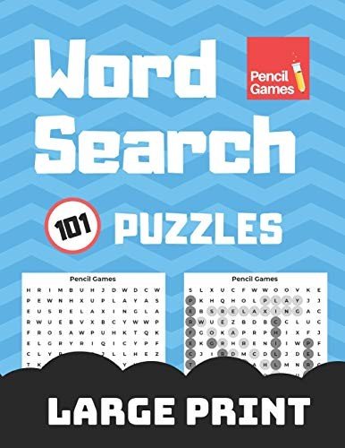 WORD SEARCH: 101 LARGE PRINT PUZZLES, FOR ADULTS By Tue Rasmussen **BRAND NEW**