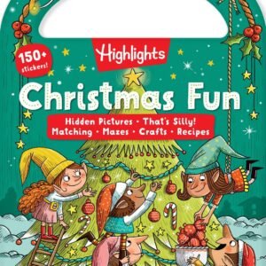 Christmas Fun: Christmas Book for Kids with Over 150 Stickers, Christmas Puz...