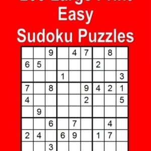 200 LARGE PRINT EASY SUDOKU PUZZLES By Elizabeth Fry **BRAND NEW**