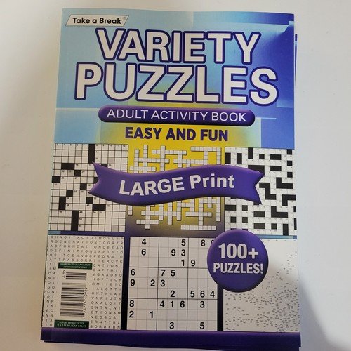 Variety Puzzles: Takes A Break Magazine 2025 ~ 100 Puzzles ~ Adult Activity Book