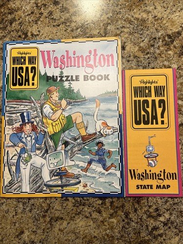 Washington | Highlights | Which Way USA? | Puzzle Book and Map | Unused