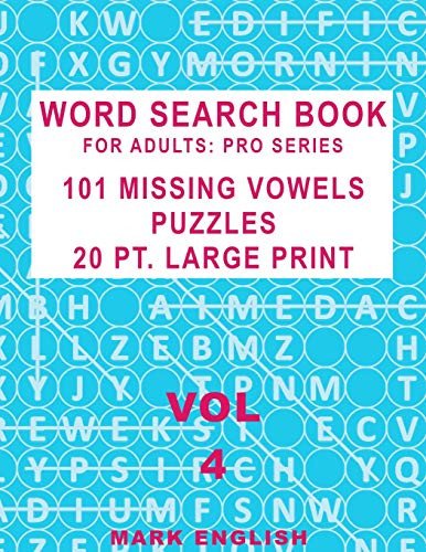 WORD SEARCH BOOK FOR ADULTS: PRO SERIES, 101 MISSING By Mark English *BRAND NEW*